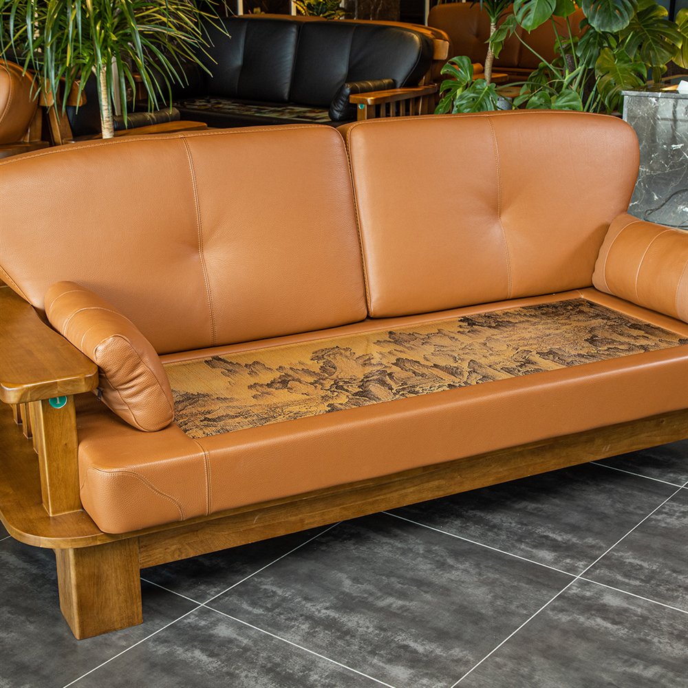 NEXTONE heated sofa with a ceramic-printed landscape warming seat